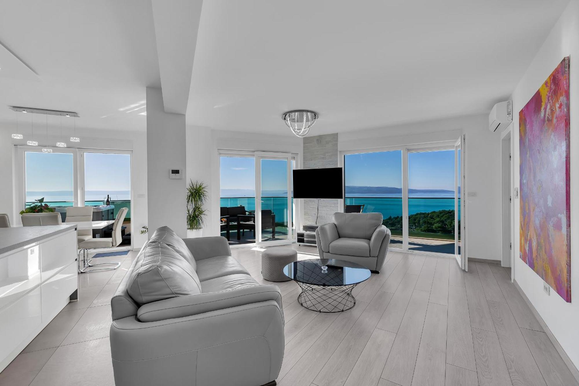 شقة Exclusive Penthouse Big Blue With Private Jacuzzi ماكارسكا المظهر الخارجي الصورة