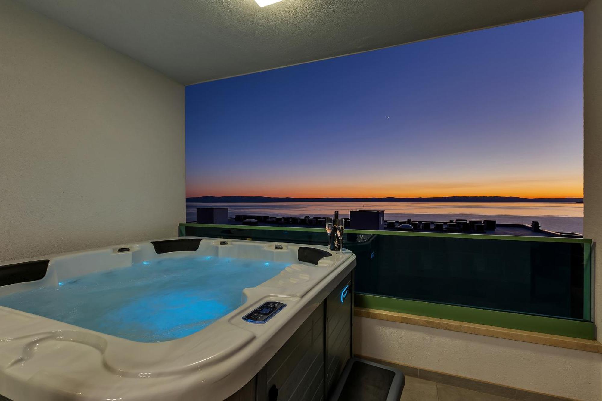 شقة Exclusive Penthouse Big Blue With Private Jacuzzi ماكارسكا المظهر الخارجي الصورة