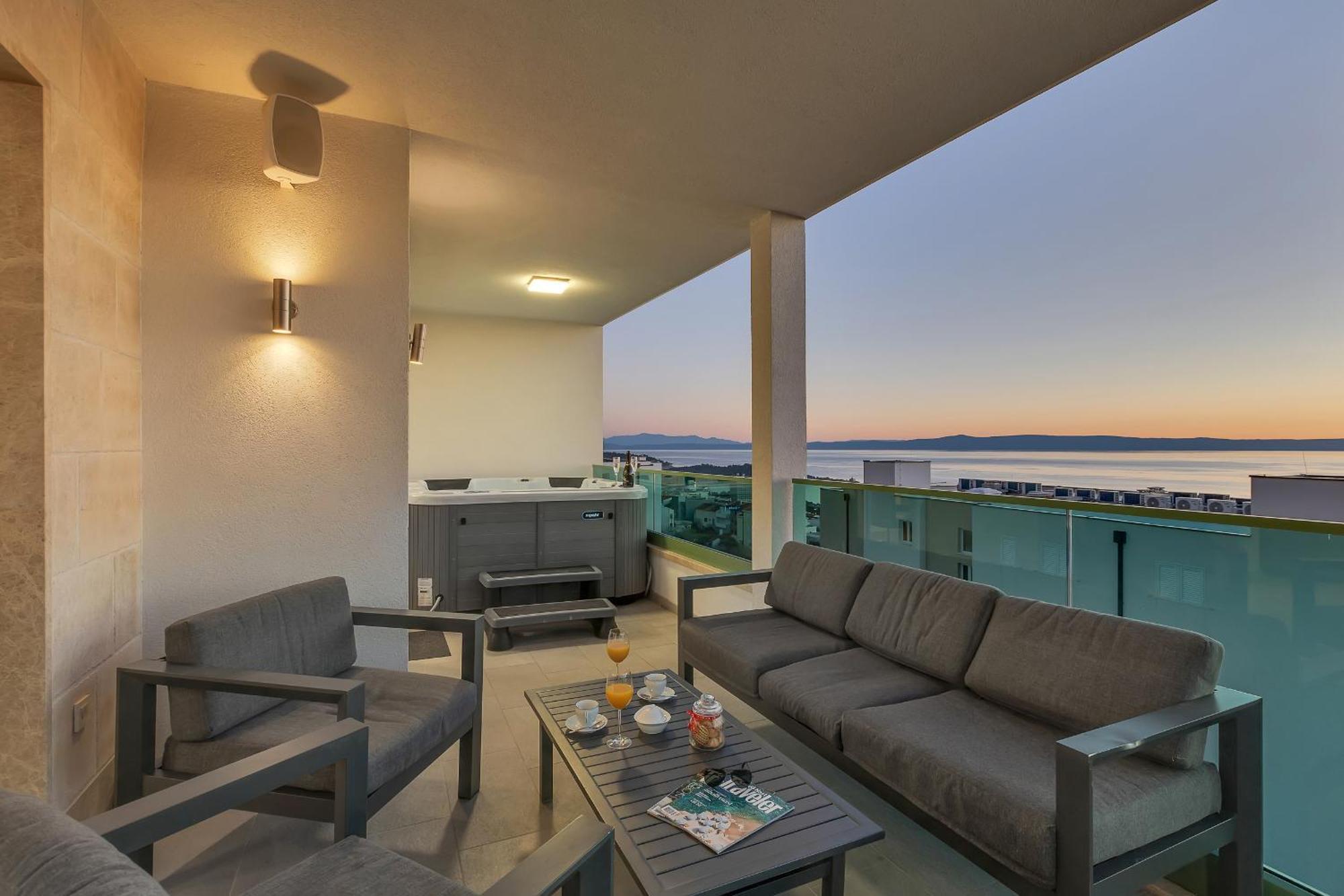 شقة Exclusive Penthouse Big Blue With Private Jacuzzi ماكارسكا المظهر الخارجي الصورة